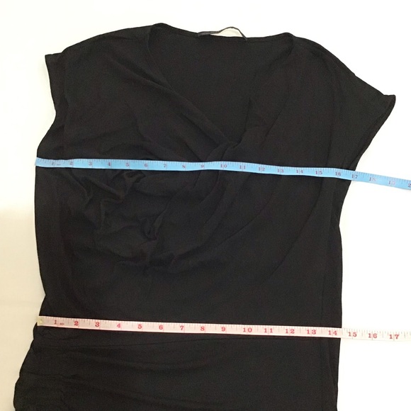 All Saints Black Ruched Dress